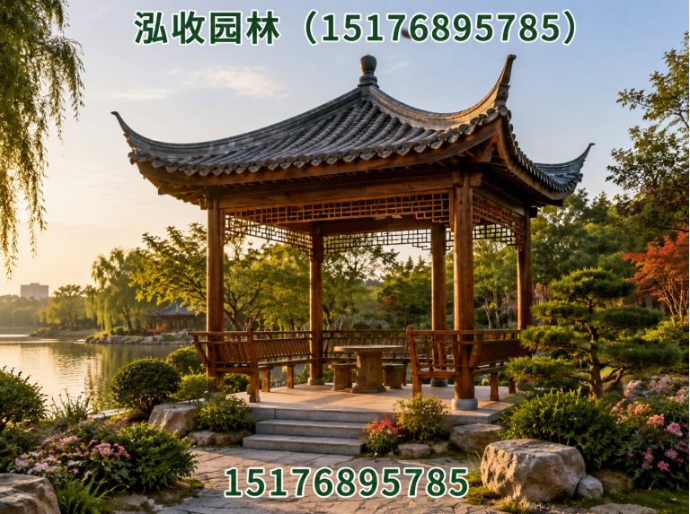达州防腐木凉亭展示图
